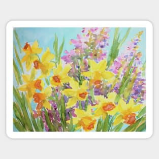 Spring Dance Watercolor Painting Sticker